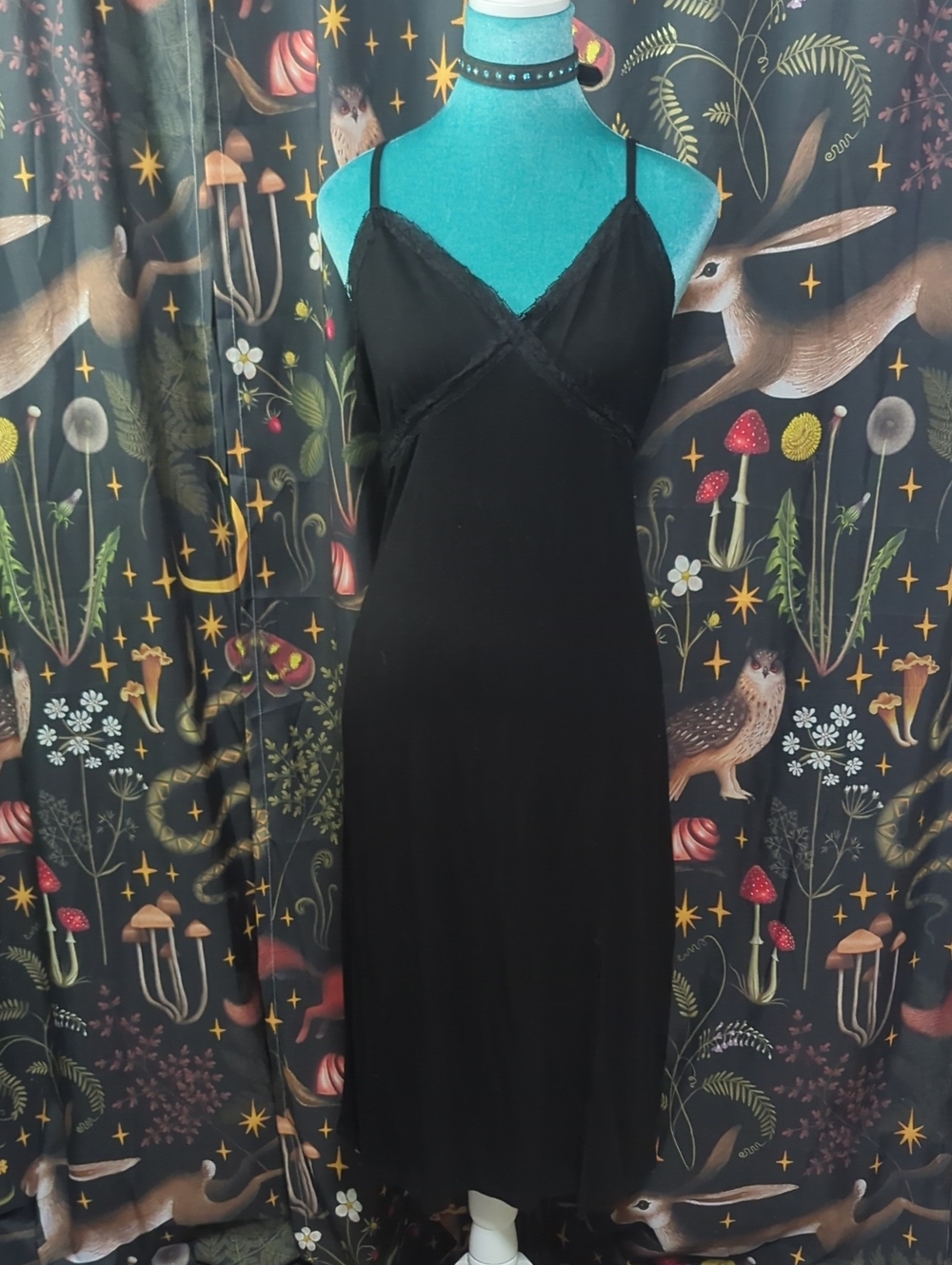 Lace Trim Cotton Modal Slip Dress
